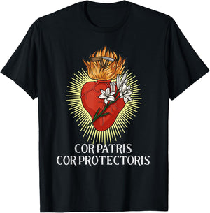 The Most Chaste Heart of Saint Joseph Traditional Catholic T-Shirt - T-Shirt | Black