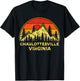 Charlottesville Virginia VA Mountains Hiking Souvenir Retro T-Shirt - T-Shirt | Black