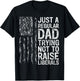 Just A Regular Dad Trying Not To Raise Liberals Camouflage T-Shirt - T-Shirt | Black