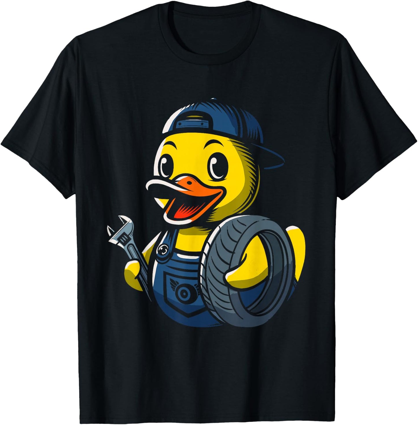 Auto Mechanic Rubber Duck Car Mechanics Duckling T-Shirt - T-Shirt | Black