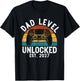 Dad Level Unlocked 2027 New Dad Gamer Baby Announcement T-Shirt - T-Shirt | Black