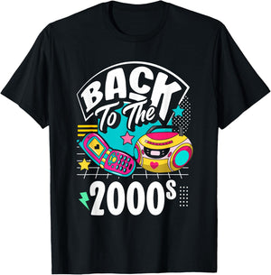Back to the 2000s vintage two thousand retro 00s , Black, S T-Shirt - T-Shirt | Black