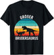 Children's Big Brother 2022/2023 Brudersaurus T-Rex Dino Gift , black T-Shirt - T-Shirt | Black
