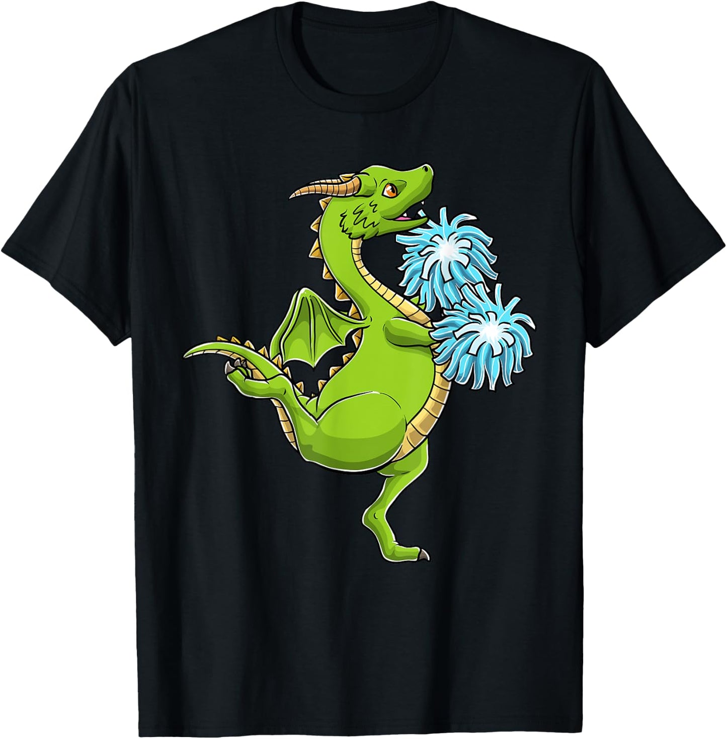 Cheerleading Dragon Cheer Cheerleader Boys Girls Kids T-Shirt - T-Shirt | Black