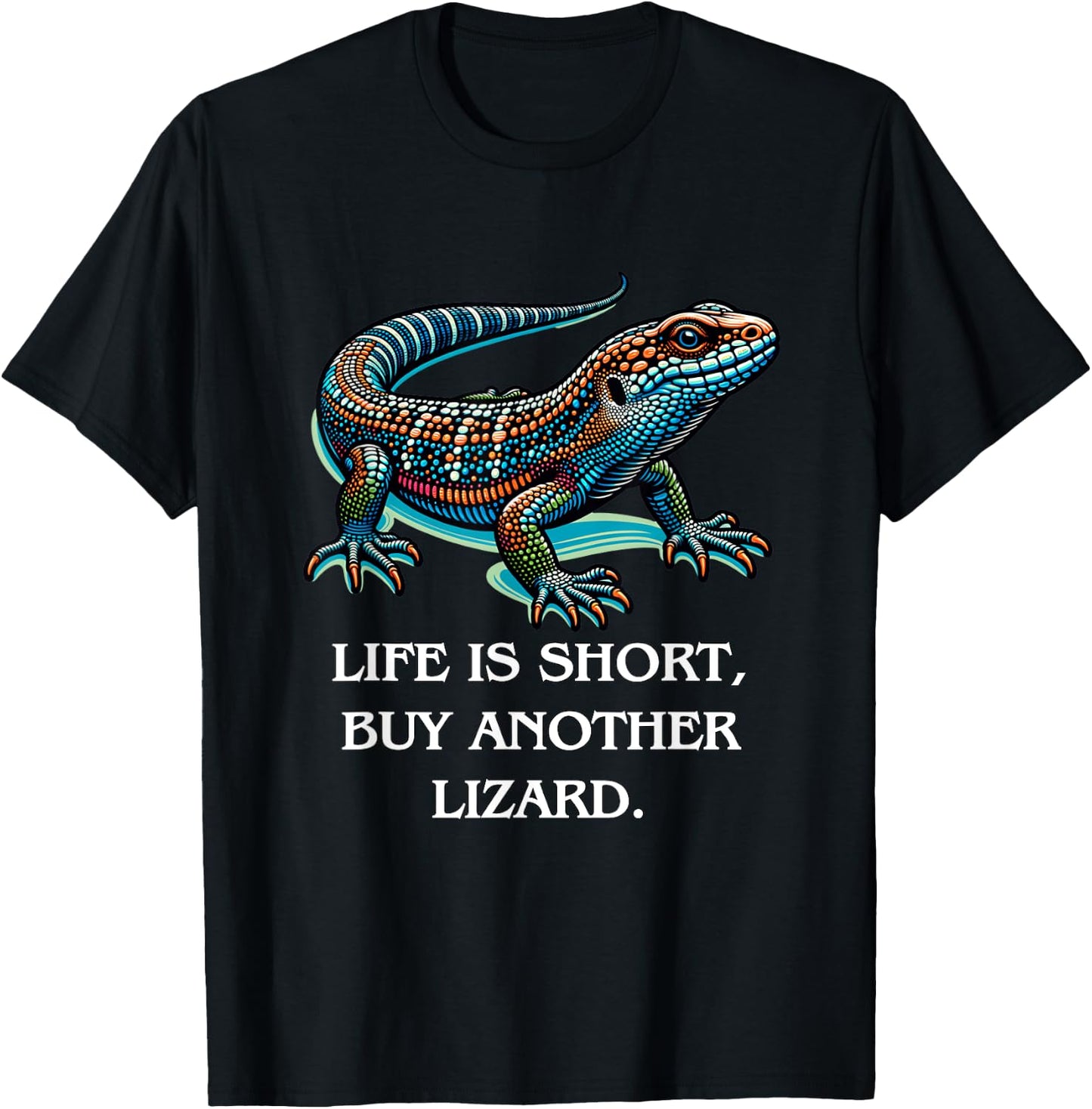 Funny Herpetology Enthusiast Lizard Meme, Reptile Keeper T-Shirt - T-Shirt | Black