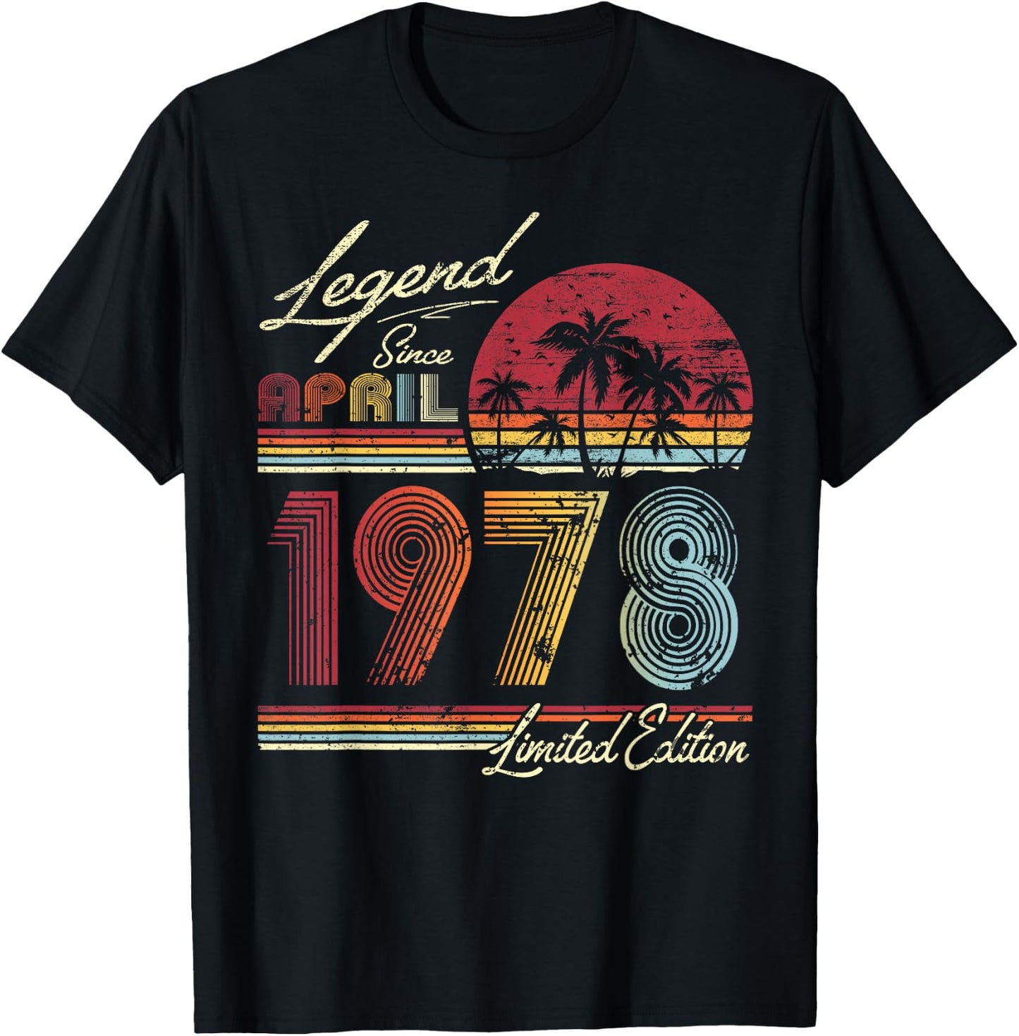46th. Geburtstag Geschenk Legende seit April 1978 T-Shirt - T-Shirt | Black