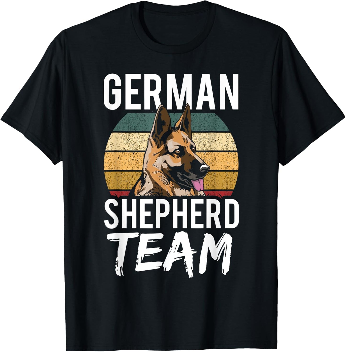 German Shepherd Team Puppy Breed Dog Lover T-Shirt - T-Shirt | Black