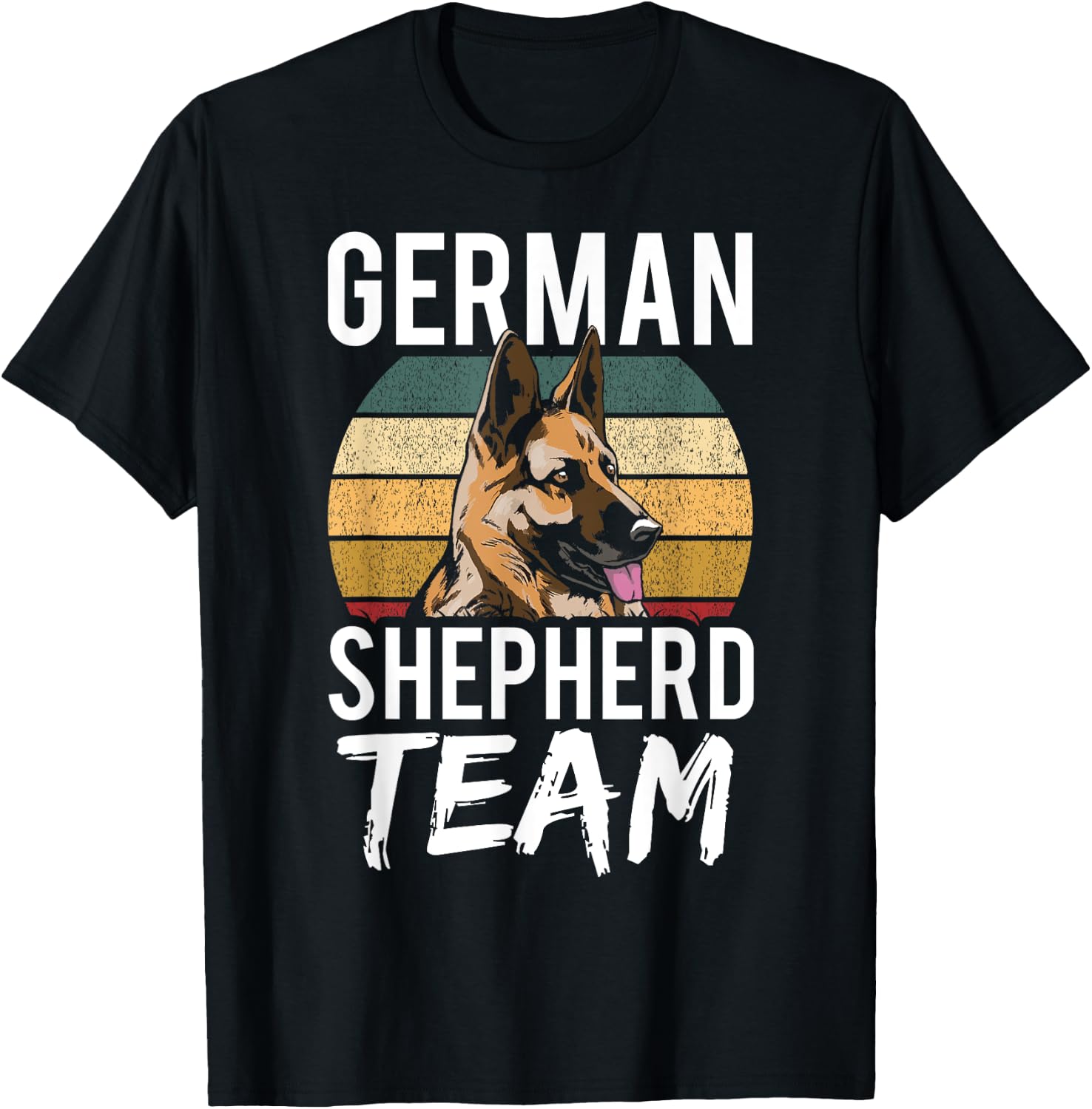 German Shepherd Team Puppy Breed Dog Lover T-Shirt - T-Shirt | Black