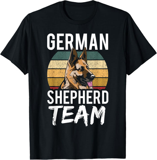 German Shepherd Team Puppy Breed Dog Lover T-Shirt - T-Shirt | Black