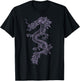 Chinese Purple Dragon Graphic Design Cool Urban Fashion T-Shirt - T-Shirt | Black