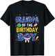 Grandpa of The Birthday Boy Space Astronaut Family Birthday T-Shirt - T-Shirt | Black