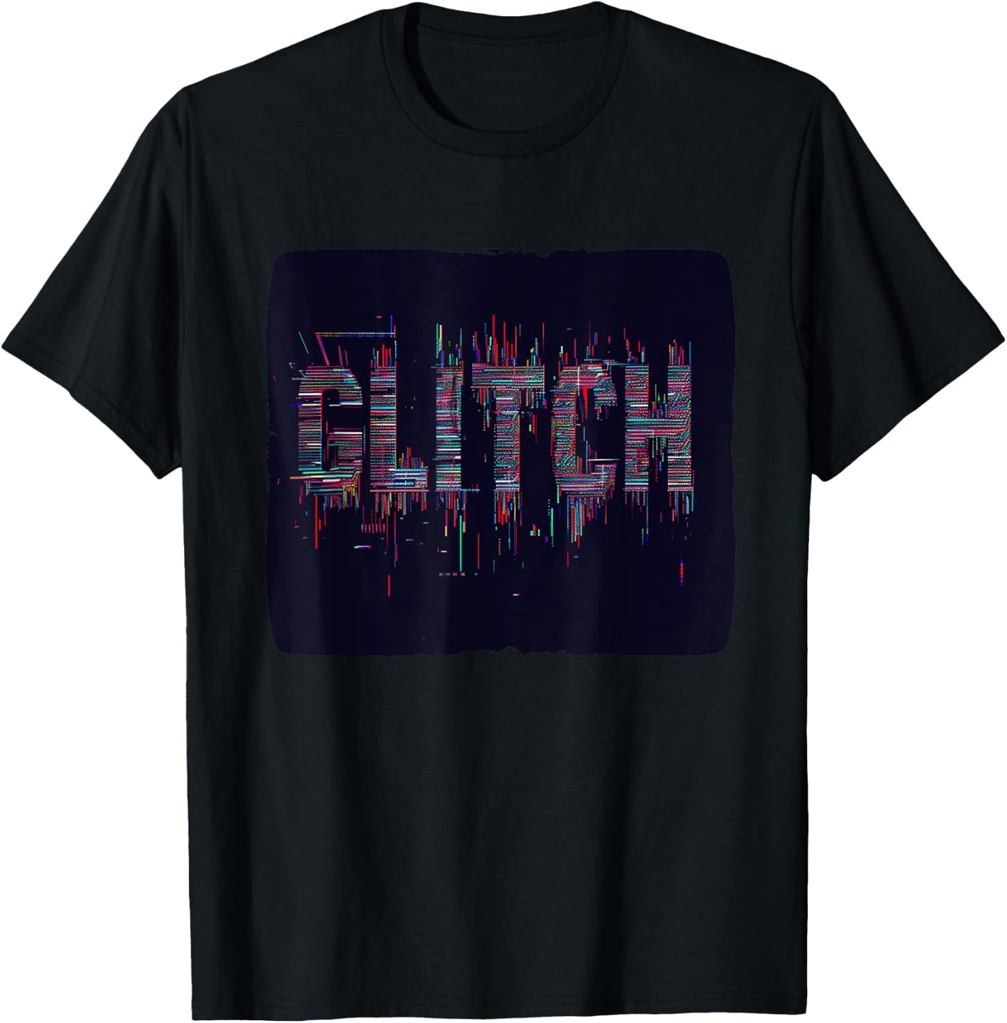 Multicolor Glitch Costume T-Shirt - T-Shirt | Black