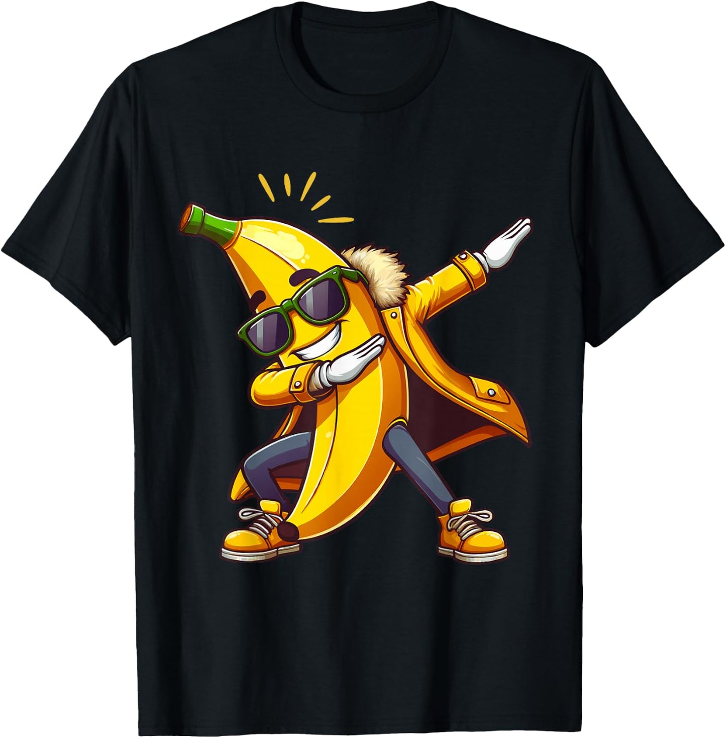 Cool Dab Banana Funny dabbing Yellow Banana Dancing Fruit T-Shirt - T-Shirt | Black