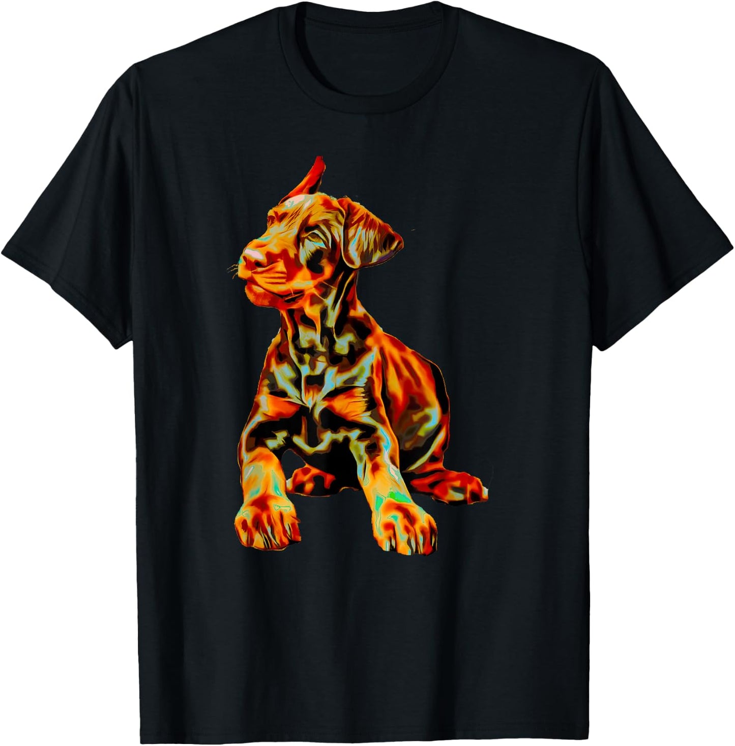 Doberman T Shirt Funny Doberman Shirt Men Women Kids T-Shirt - T-Shirt | Black