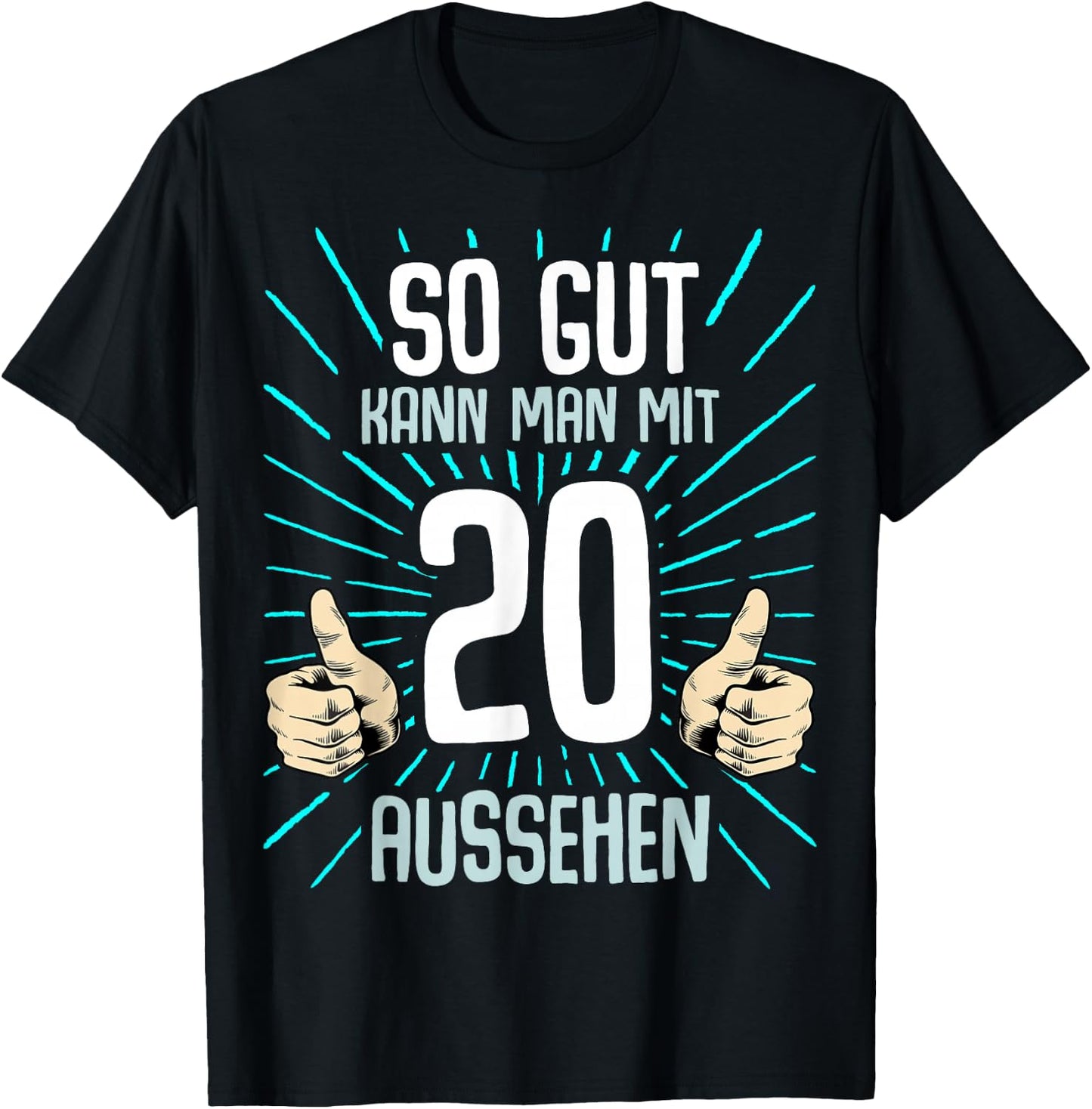 20th Birthday Man Woman 20 Years 2003 Decorative Funny Gift , black T-Shirt - T-Shirt | Black