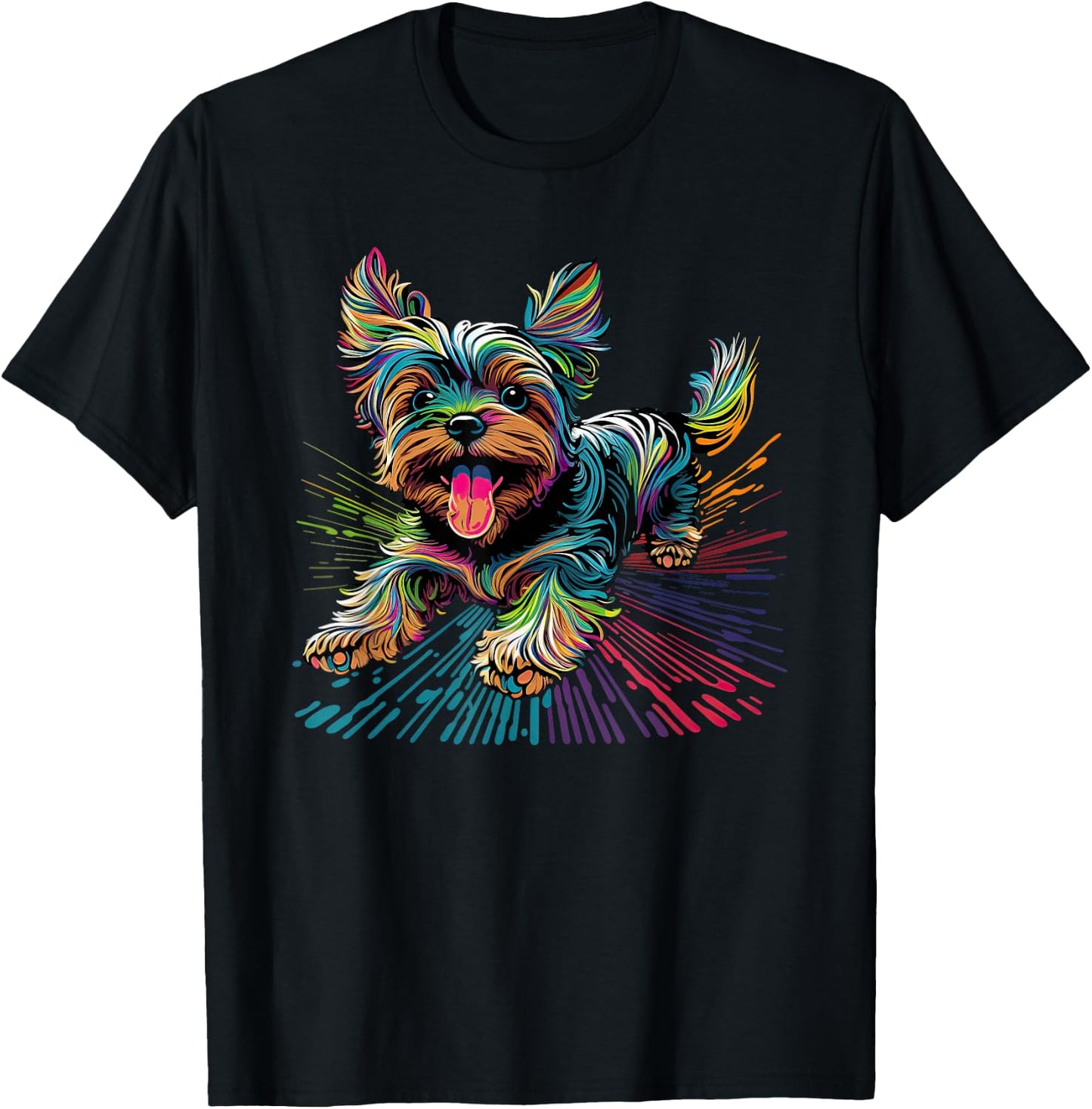 Yorkshire Terrier Dog Owner Cartoon of a Yorkshire Terrier T-Shirt - T-Shirt | Black