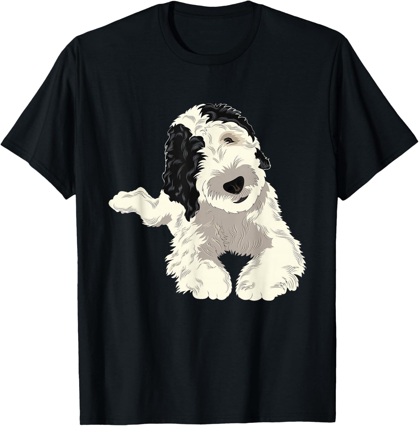 Doodle Dog Sheepadoodle T-Shirt - T-Shirt | Black