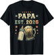 Papa Est. 2026, Neuer Vater, Junger Papa, Erste Mal Papa T-Shirt - T-Shirt | Black