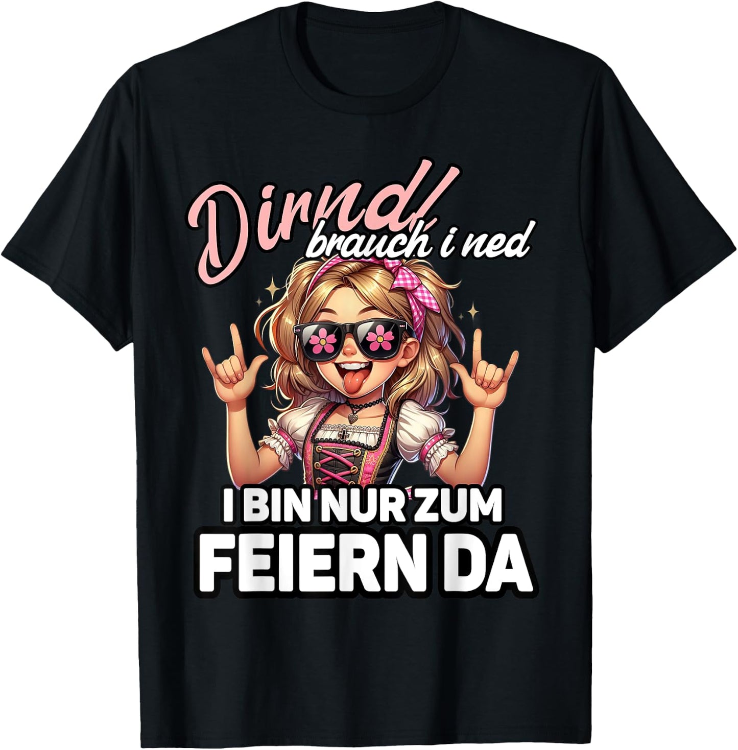 Dirndl Brauch I Ned Oktoberfest Trachtenshirt Damen Trachten T-Shirt - T-Shirt | Black