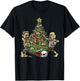Christmas Zombie Shirt Kids Christmas Tree Gift Men Zombies T-Shirt - T-Shirt | Black