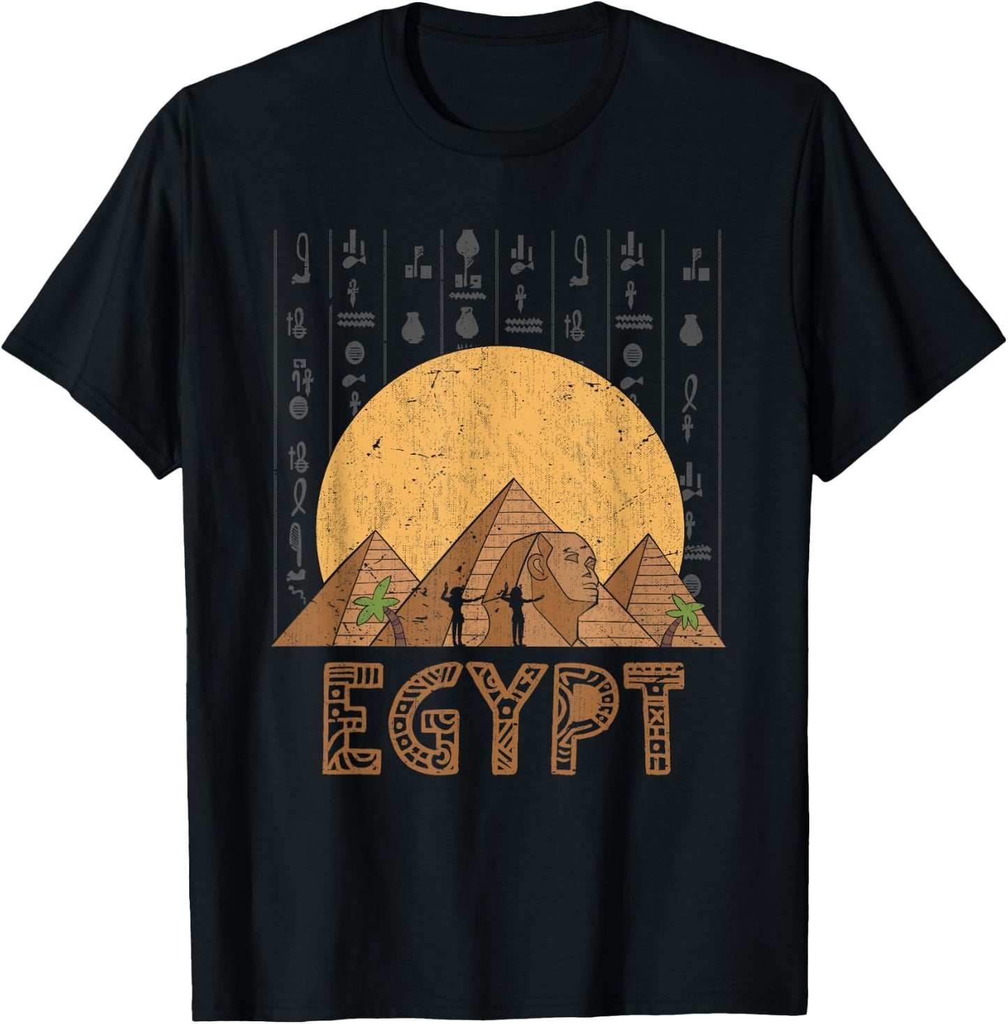 Ägyptische Pyramiden Sphinx Pharao Ägypter Geschenk Ägypten T-Shirt - T-Shirt | Black