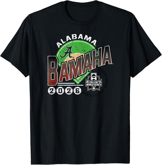 Alabama Crimson Tide College World Series 2026 CWS Bamaha T-Shirt - T-Shirt | Black