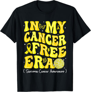 In My Cancer Free Era Dalmatian Dots Sarcoma Cancer T-Shirt - T-Shirt | Black