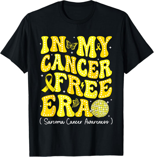 In My Cancer Free Era Dalmatian Dots Sarcoma Cancer T-Shirt - T-Shirt | Black