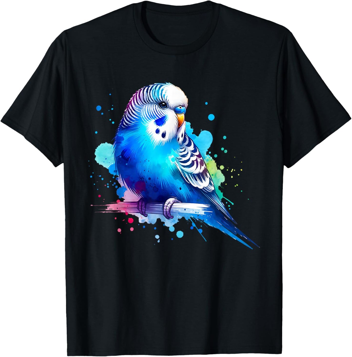 Budgie Budgerigar Budgerigar , black T-Shirt - T-Shirt | Black
