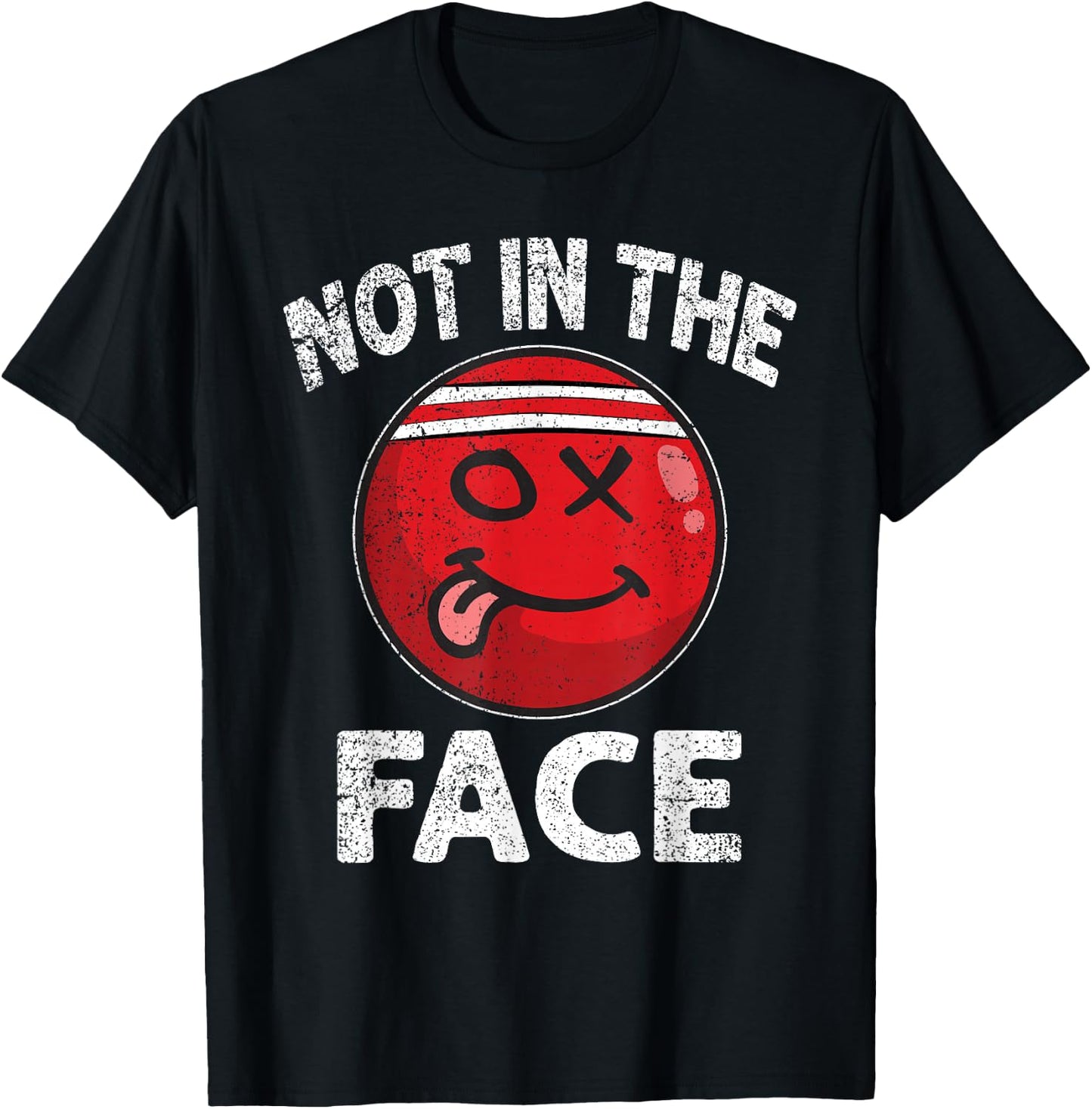 Nicht in das Gesicht Roter Völkerball Brennball T-Shirt - T-Shirt | Black