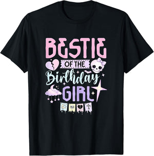 Bestie of the Birthday Girl Pastel Goth Party T-Shirt - T-Shirt | Black