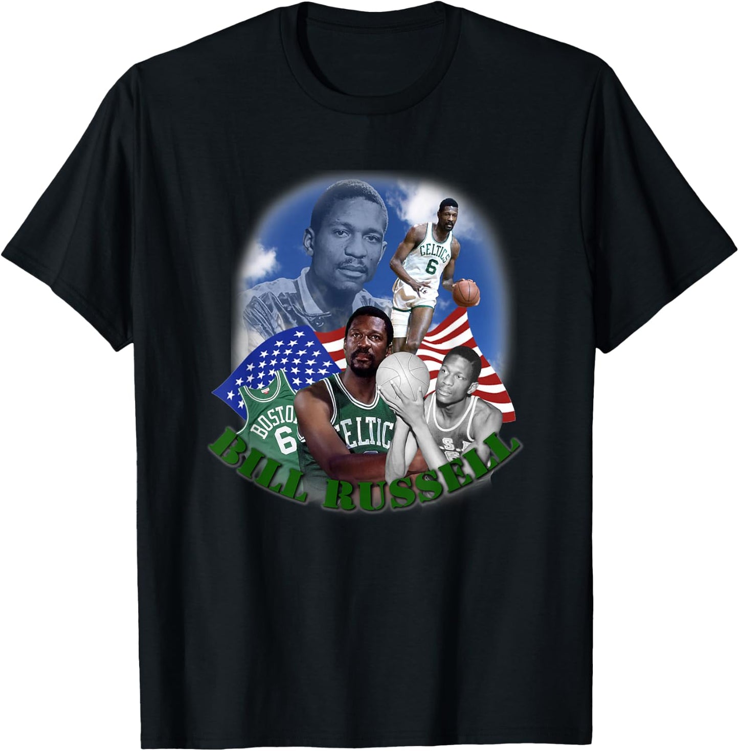 Bill Russell_010 T-Shirt - T-Shirt | Black