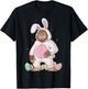 Easter Bigfoot in Bunny Costume | Sasquatch Easter Design T-Shirt - T-Shirt | Black