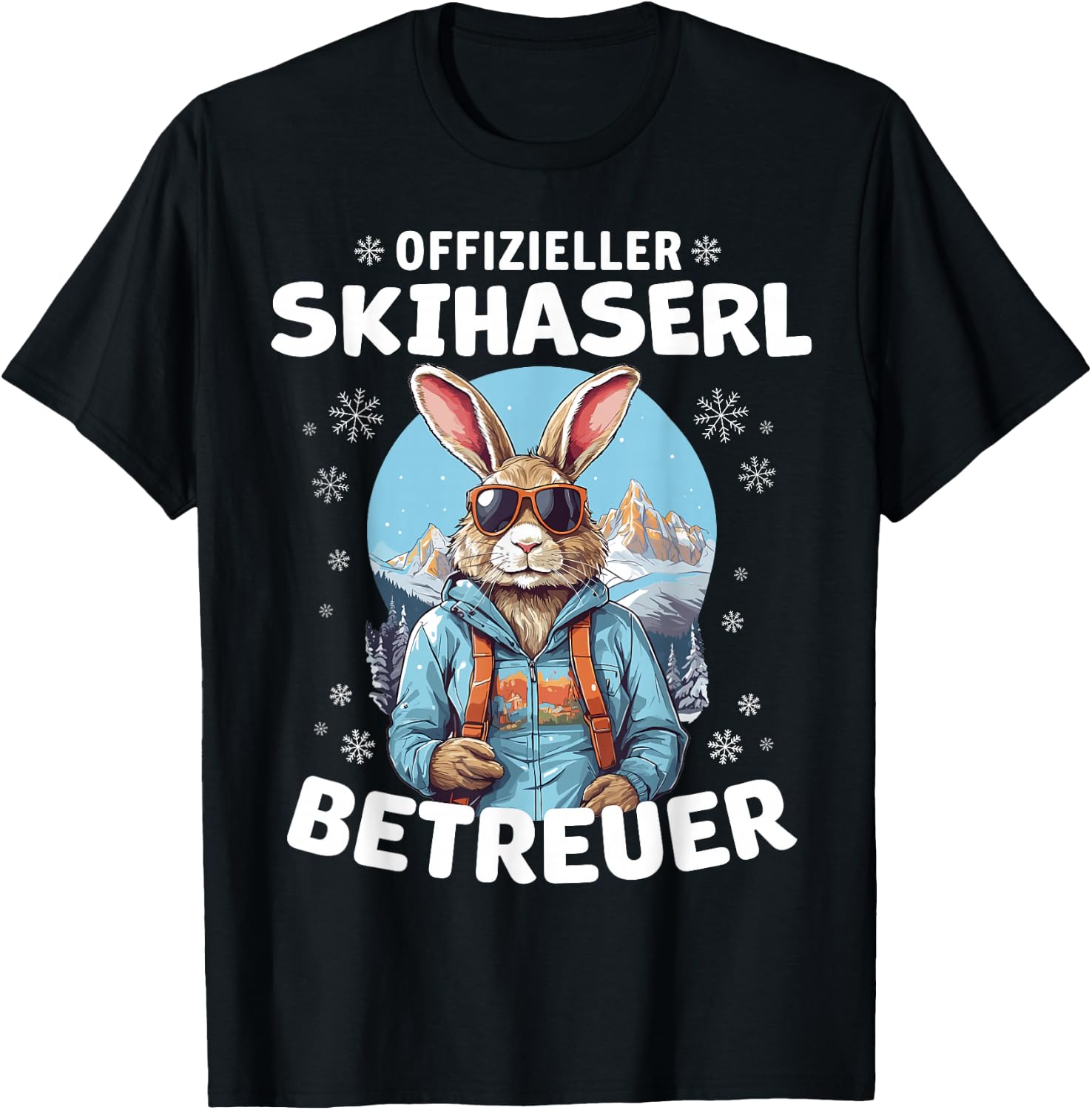 Official Skihaserl Caregiver Apres Ski Skier , black T-Shirt - T-Shirt | Black