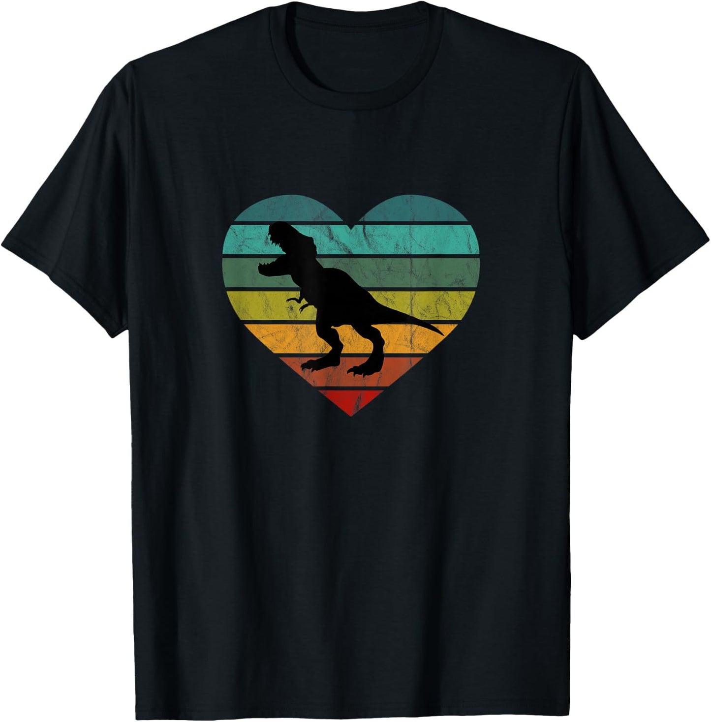 Tyrannosaurus Herz Dino Kinder Saurier Dinosaurier T-Rex T-Shirt - T-Shirt | Black