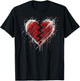 Broken Heart. Alternative Grunge Goth Rock Emo Valentine , Black, S T-Shirt - T-Shirt | Black
