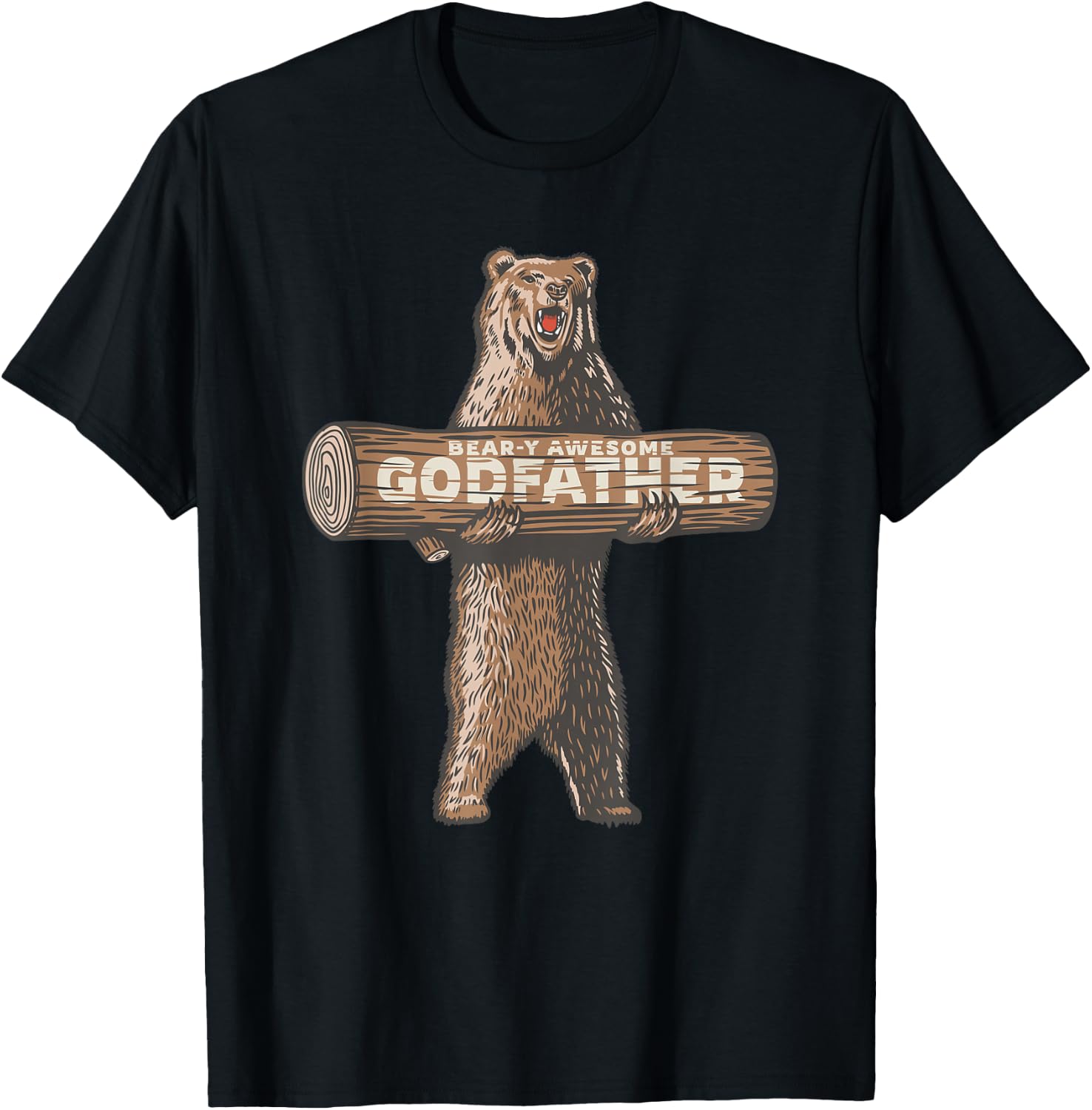 Awesome Godfather Funny Saying T-Shirt - T-Shirt | Black
