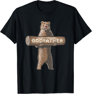 Awesome Godfather Funny Saying T-Shirt - T-Shirt | Black