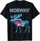 Orignal Norvège Aurore boréale T-Shirt - T-Shirt | Black