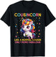 Cousincorn Like A Normal Cousin Only More Fabulous Unicorn T-Shirt - T-Shirt | Black