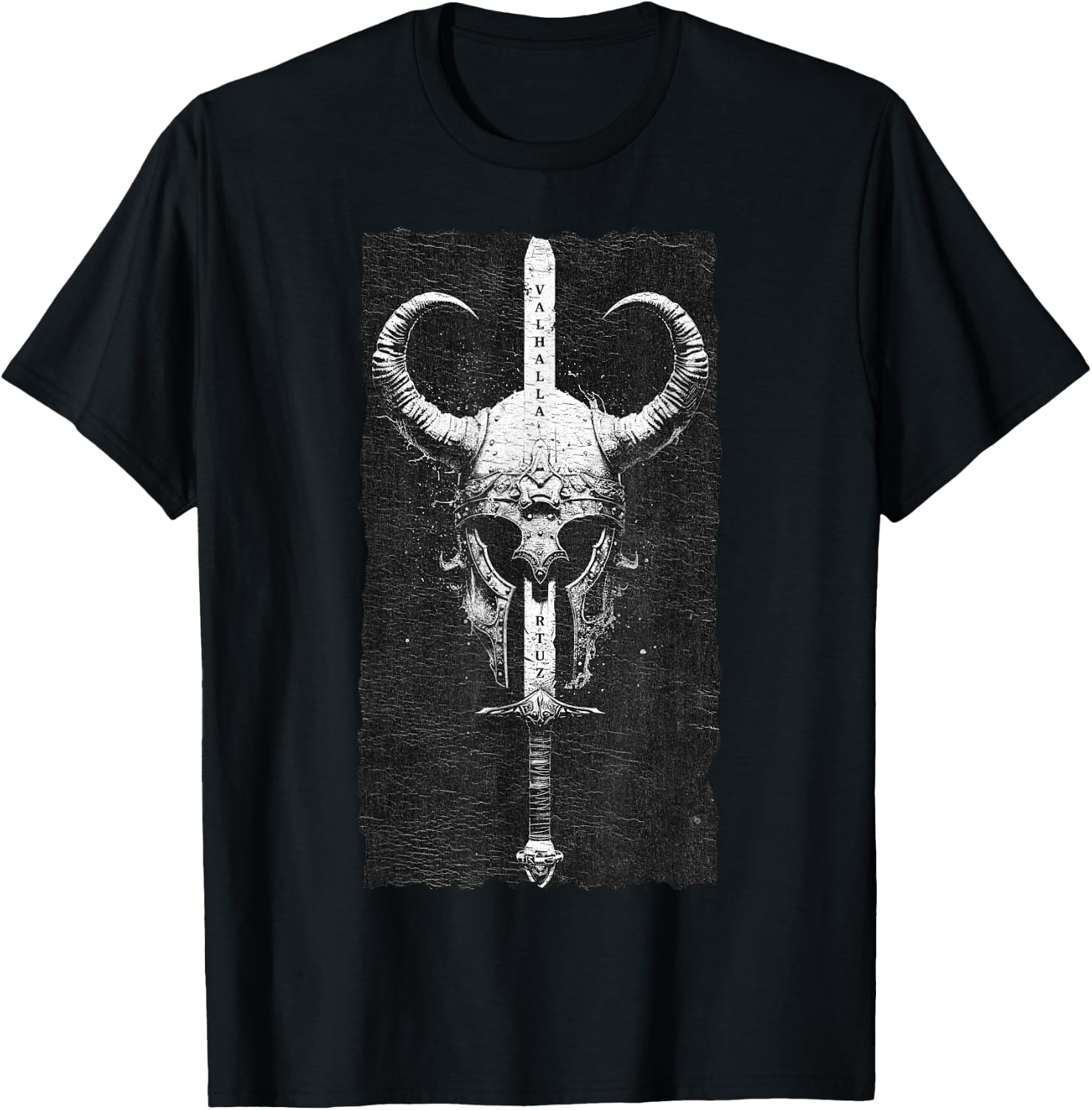 Valhalla Odin Thor Runes Viking Helmet Warrior Viking T-Shirt - T-Shirt | Black