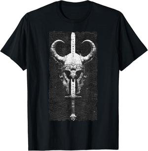 Valhalla Odin Thor Runes Viking Helmet Warrior Viking T-Shirt - T-Shirt | Black