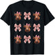 Farm Farmer Scottish Coquette Bow Ribbon Highland Cows T-Shirt - T-Shirt | Black