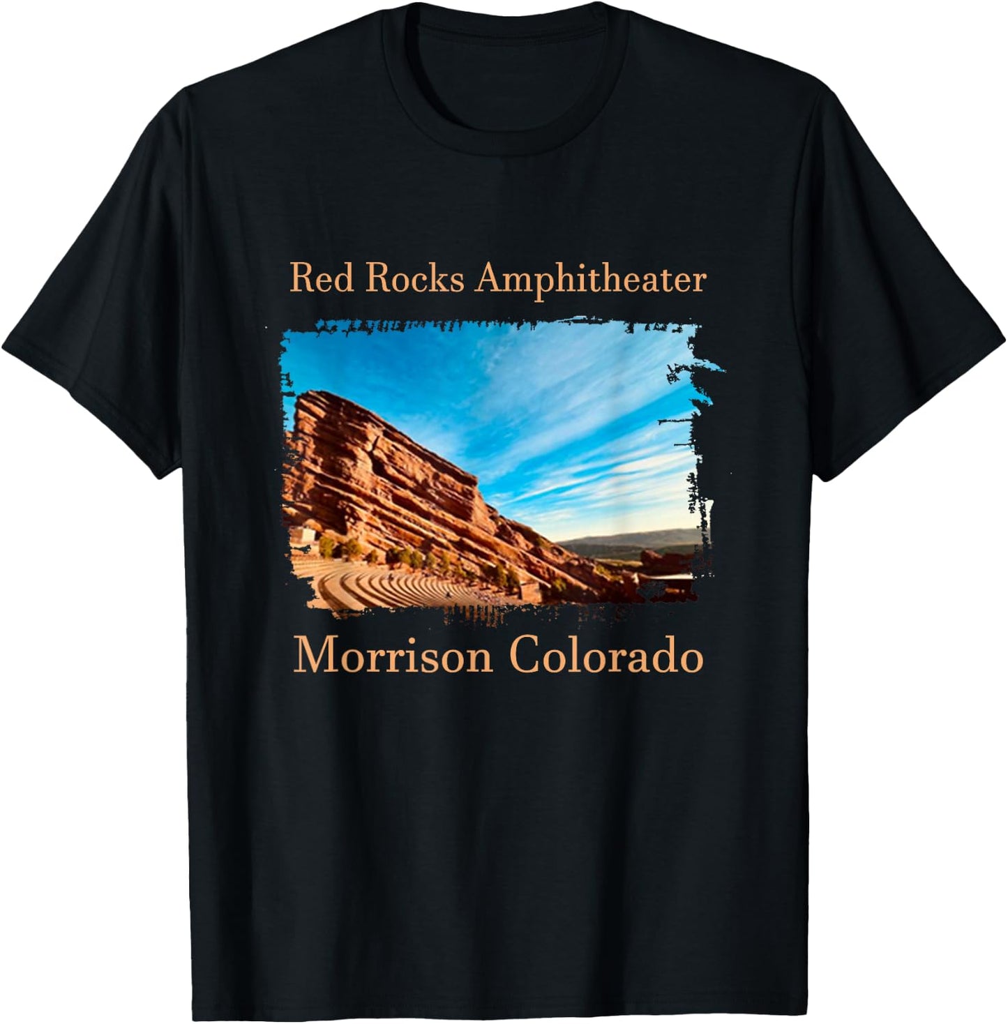 Red Rocks Amphitheatre - Morrison Colorado , Black, S T-Shirt - T-Shirt | Black