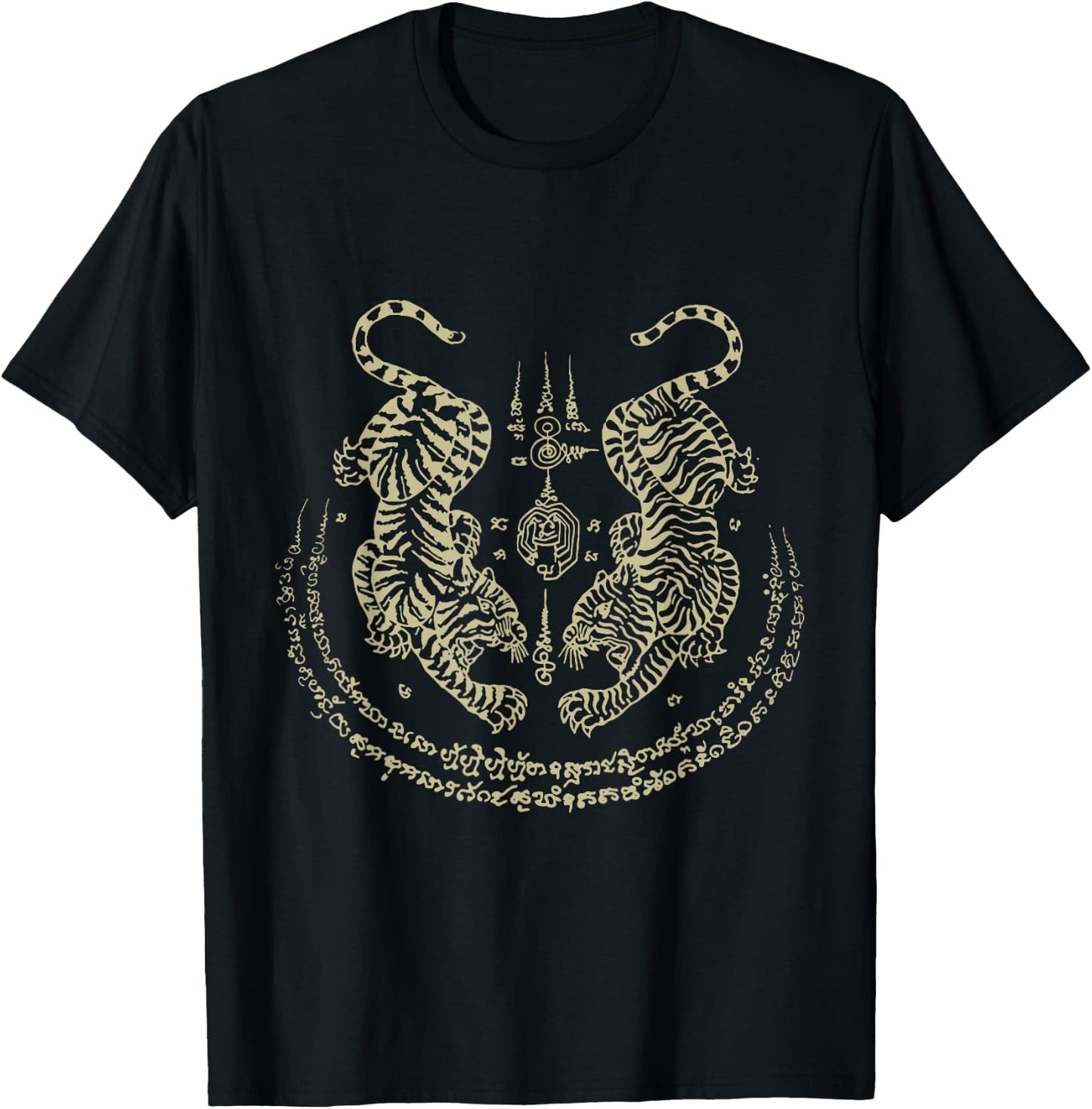 Sak Yant Thai Tattoo Tigers Muay Thai traditionell Thailand T-Shirt - T-Shirt | Black