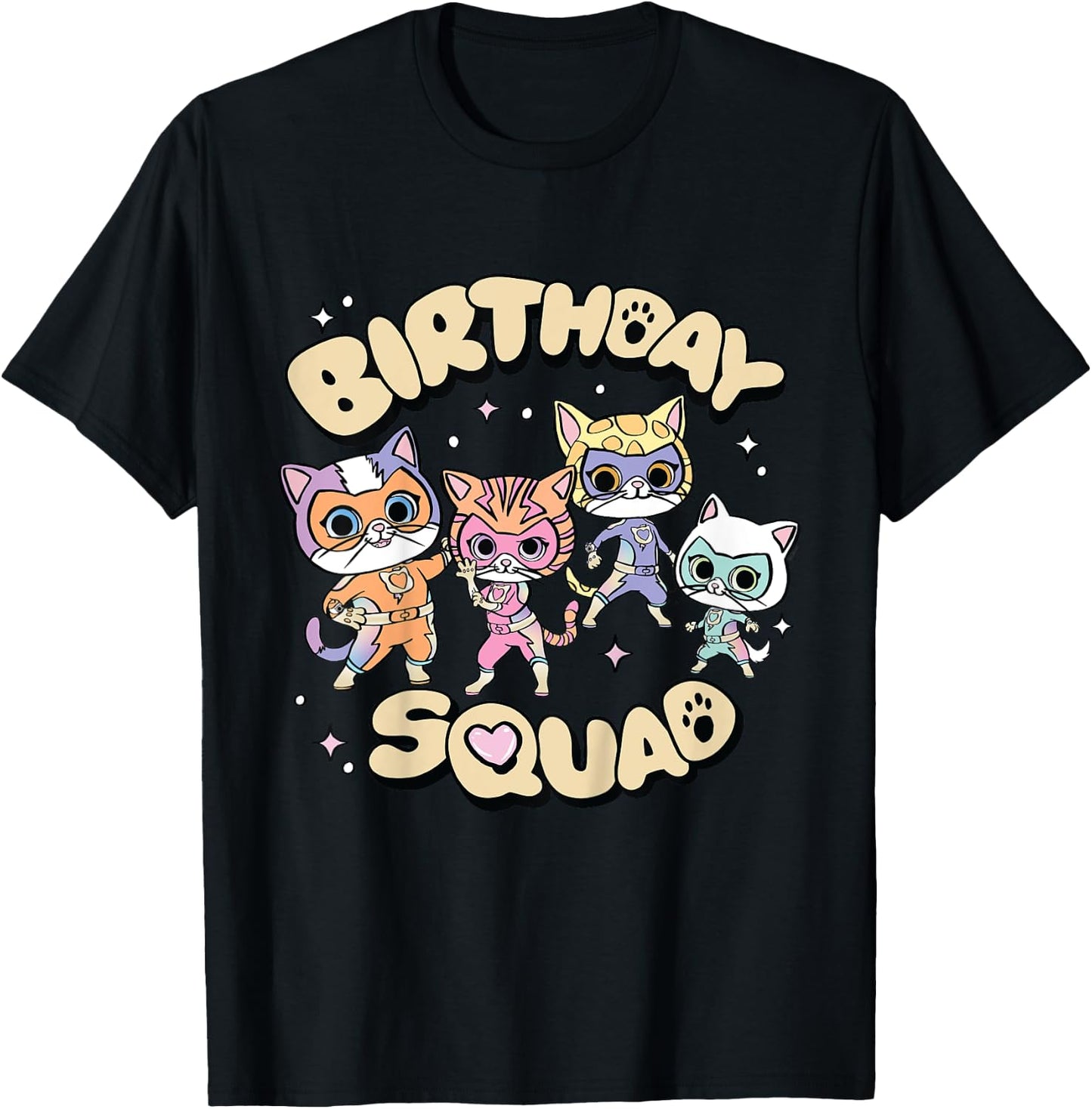 Disney Jr. SuperKitties "Birthday Squad" Party Trip Matching T-Shirt - T-Shirt | Black