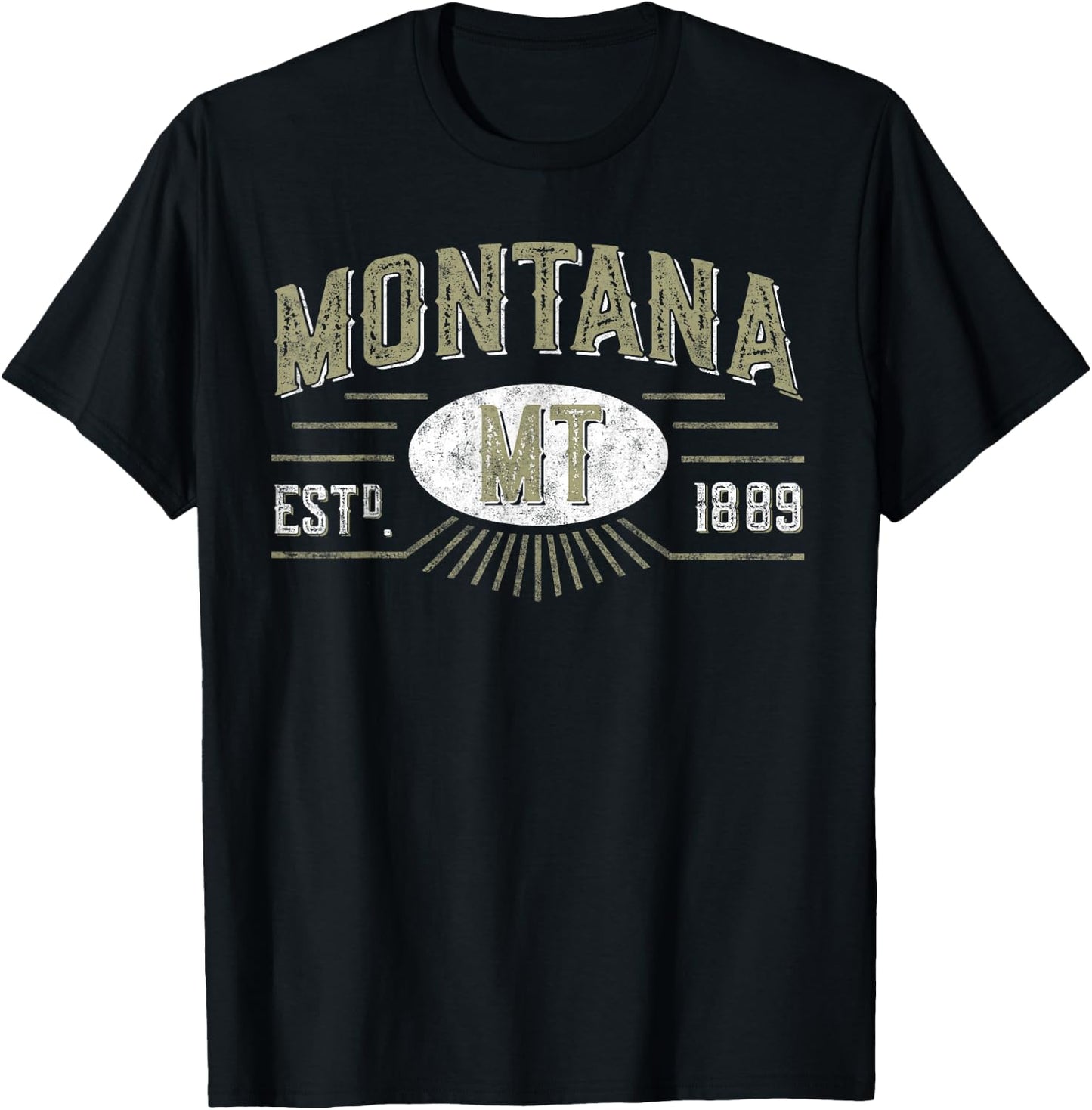 Big Sky Country Montana Treasure State The Last Best Place T-Shirt - T-Shirt | Black