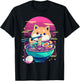 Anime Shiba Inu Eating Ramen Japanese Ramen Japan T-Shirt - T-Shirt | Black
