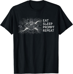 Lustiger KI Prompt Engineer Spruch, Künstliche Intelligenz T-Shirt - T-Shirt | Black