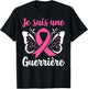 I Am A Warrior October Pink Breast Cancer Support T-Shirt - T-Shirt | Black